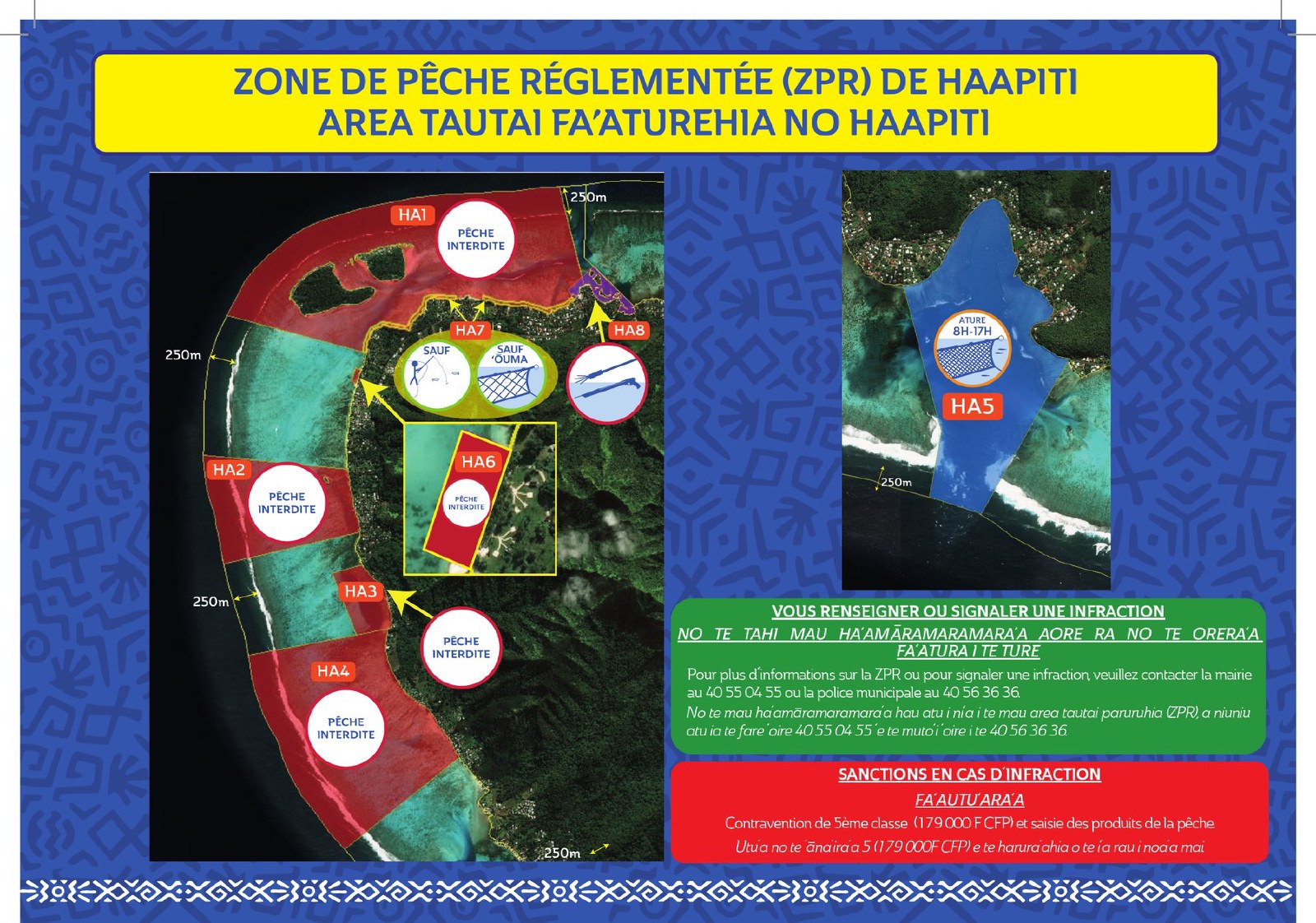 Haapiti — Carte des zones