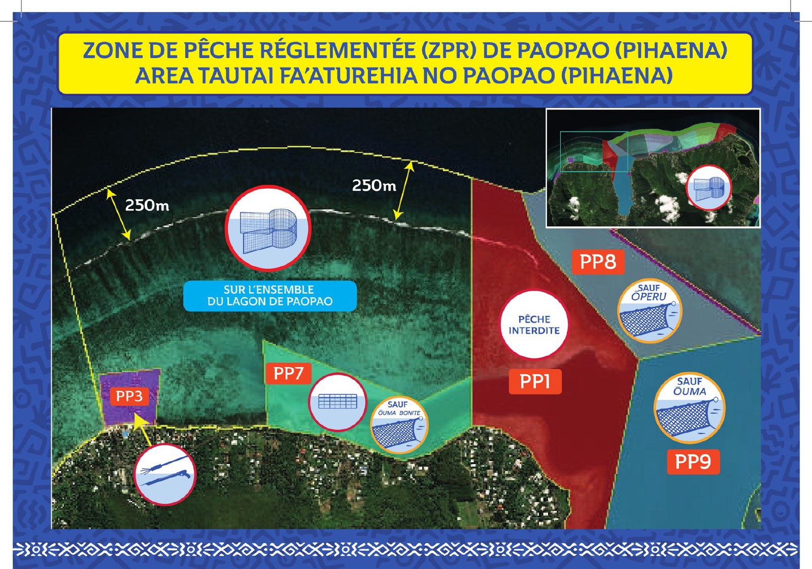 Piha'e'ina — Carte des zones